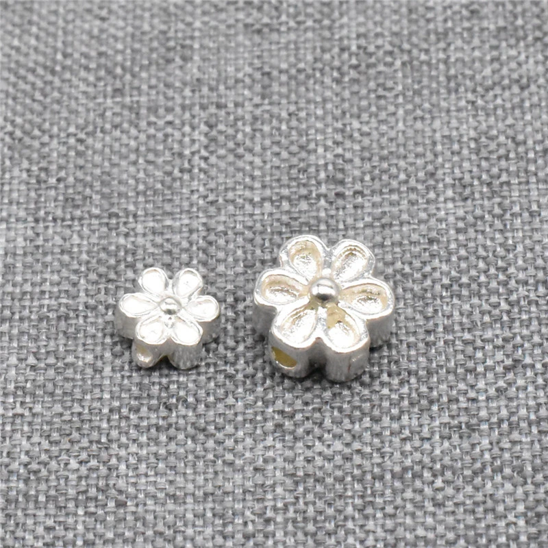 

8pcs of 925 Sterling Silver Small Daisy Flower Beads for Bracelet Necklace