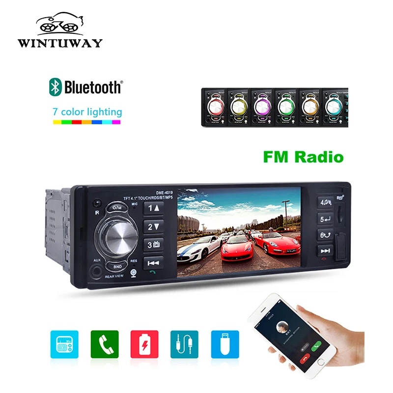 

WINTUWAY Car Radios 4.1" Touch Screen Multimedia MP3 MP4 MP5 Player Bluetooth Autoradio 12V Car Stereo FM Radio For Android