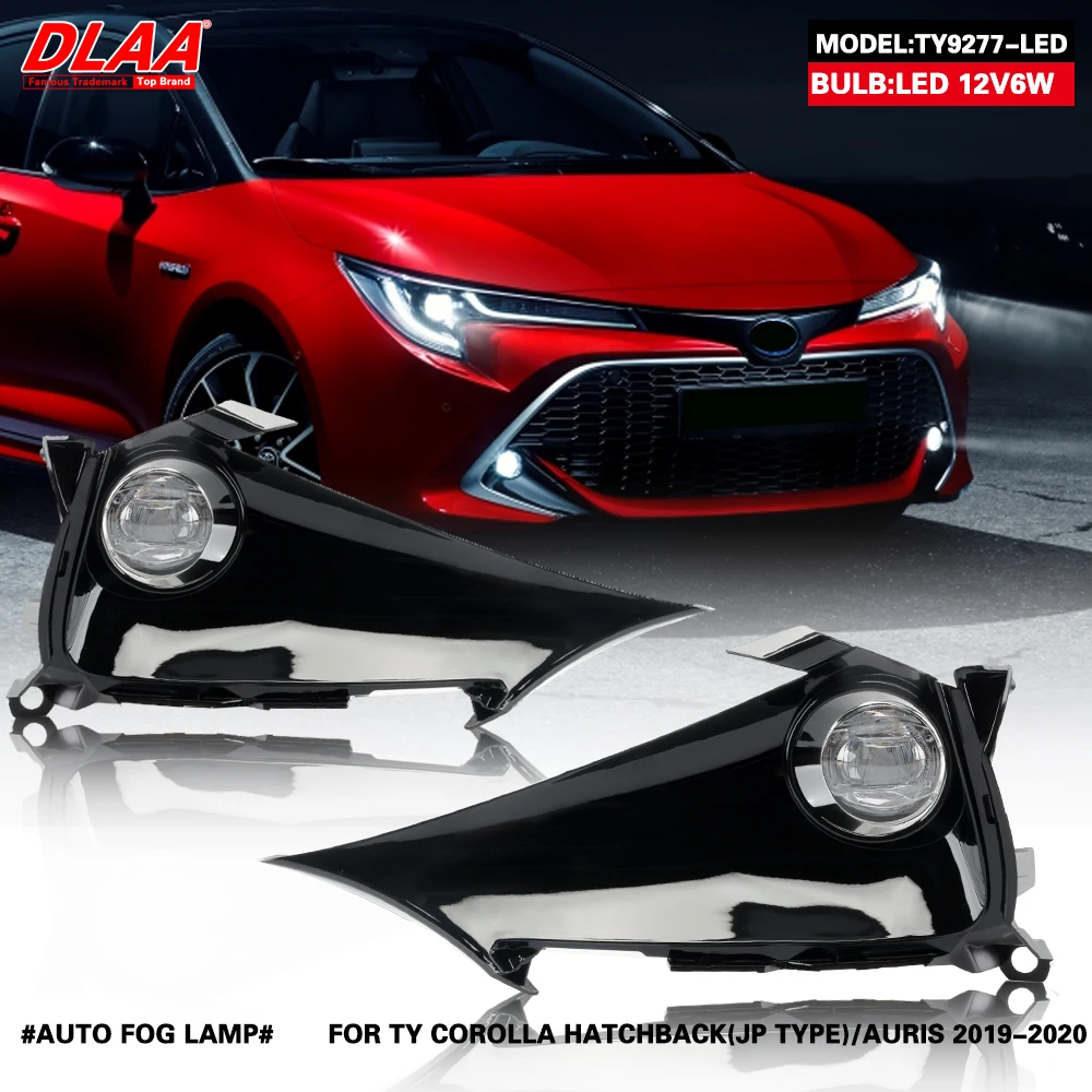 DLAA Front Fog Lights for Corolla Hatchback Auris (JP Type) 2019-2020 Car Styling Spot Light Fog Lamps with Switch 1 Pair