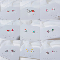 925 Sterling Silver Heart Star Dog Stud Earrings For Women Wedding Brincos pendientes mujer moda 2023