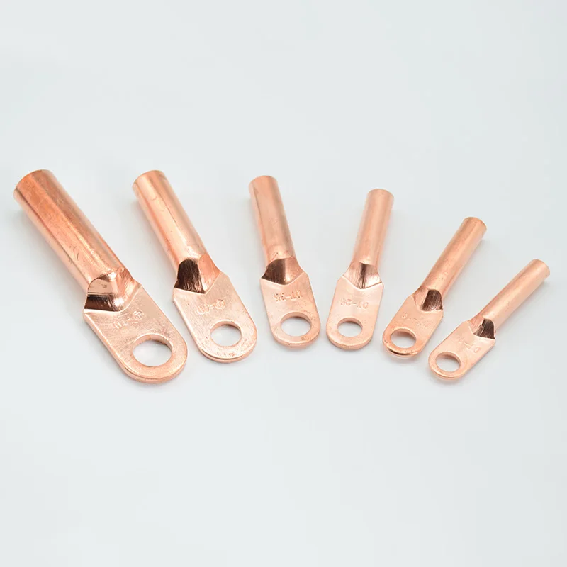 1pc Cable Connector Crimping Type Copper Terminals copper cable terminal Tube DT-10 DT-16 DT-25 DT-35 DT-50 DT-70 mm2