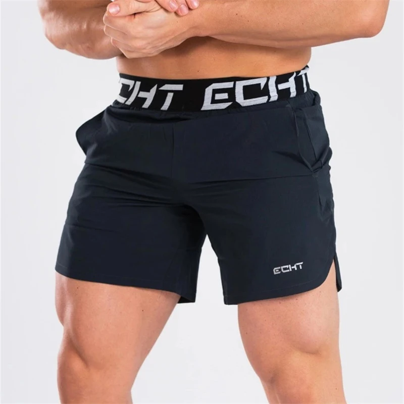 Summer Mens Gym Fitness Shorts Run Jogging Sports Loose Cool Breathable Quick Dry Bodybuilding Sportswear Male Short Pants