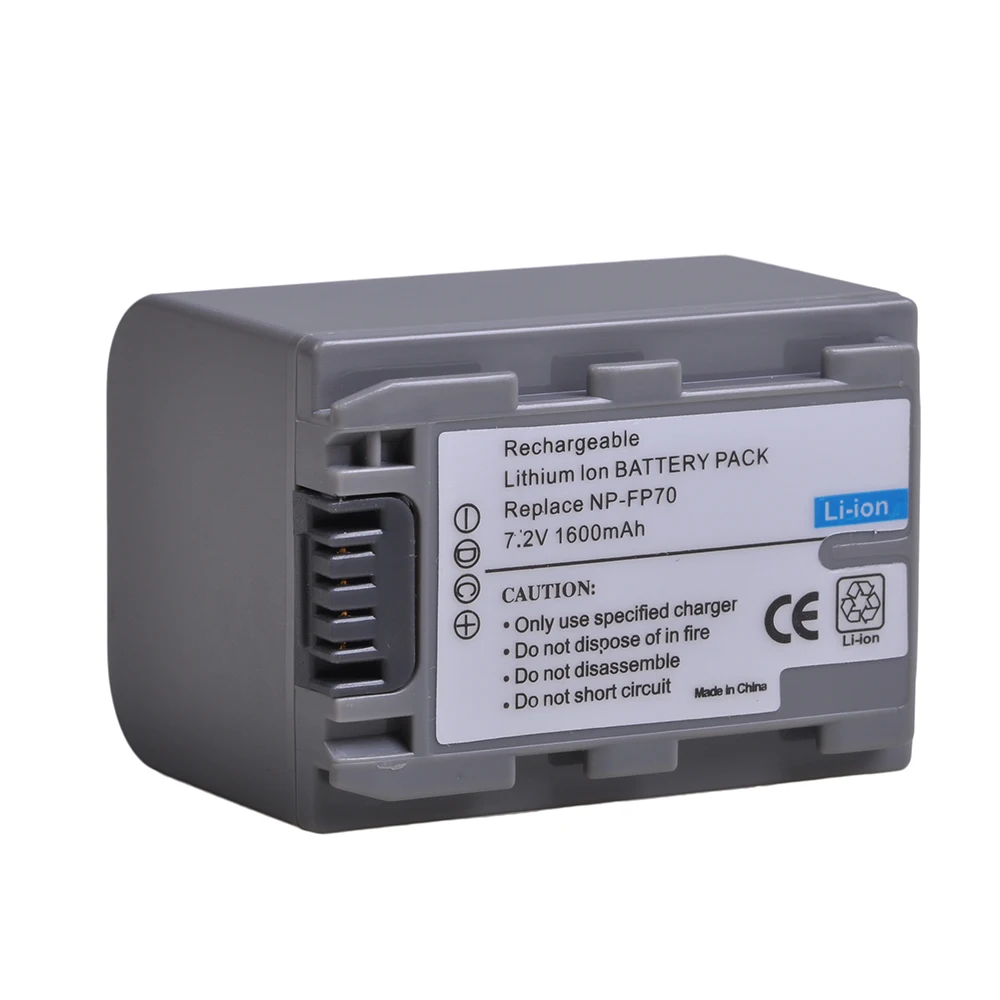 1600mAh NP-FP70 NPFP70 NP FP70 Battery for Sony DCR-30, DVD92, DVD103, DVD105, DVD202, DVD203, DVD205 Camcorder