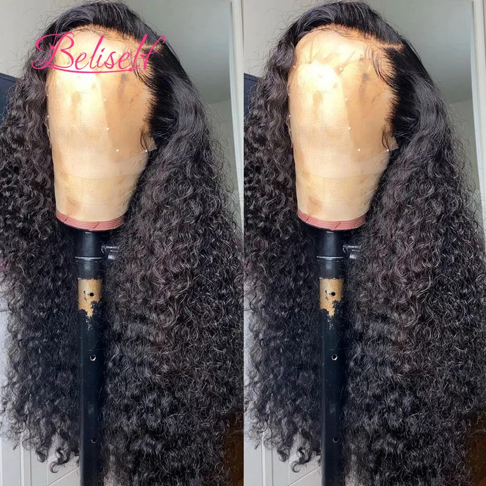 HD โปร่งใสลูกไม้ด้านหน้า Wigs บราซิล Curly Hair วิกผม13x 4/13X6ลูกไม้ด้านหน้า Wigs Jerry Curly 360 Full Hair Hair Hair