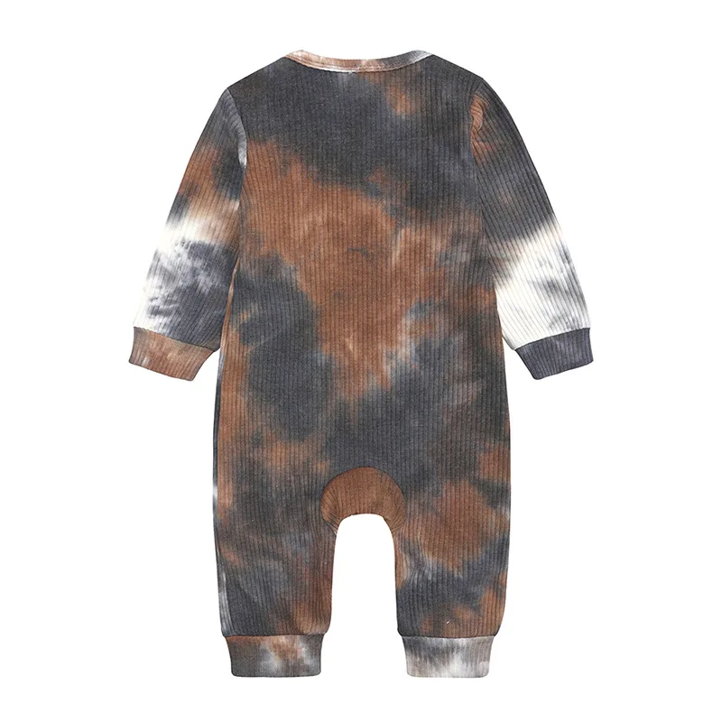 Baby Boy Clothes Tie-dyed Print Girls Rompers for Babies Cotton Long Sleeve Children's Clothing For Newborn Pijama