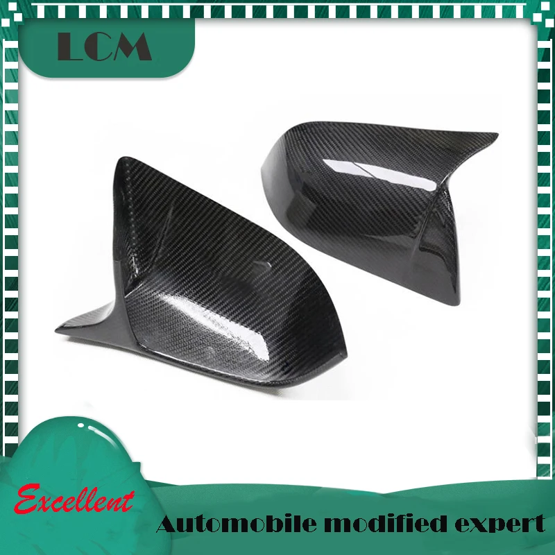 

2020 2021 2022 For Tesla Model Y Add On Style OX Horn Look Gloss/Matt Real Dry Carbon Fiber Body Side Rear View Mirror Cover