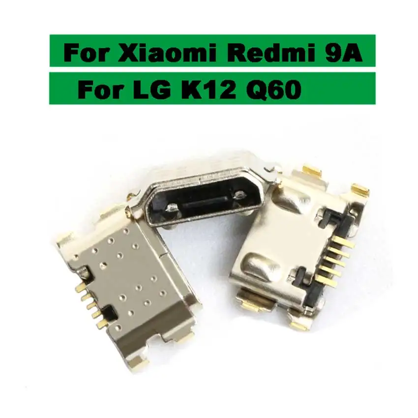 20-100PCS /Lot  For Xiaomi Redmi 9A USB Charging Port Connector Charge Dock Socket Jack For LG K12 Q60 Tail Plug Interface