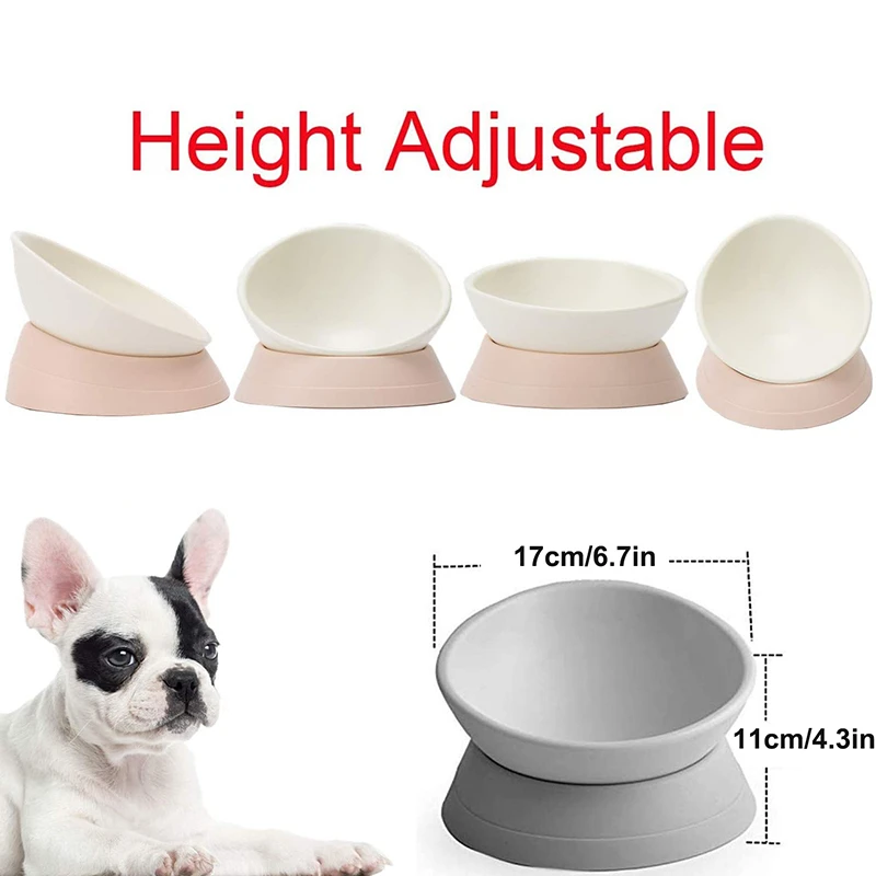 Benepaw Antislip Raised Dog Bowl With Stand Safe Adjustable Tilted Durbale Pet Feeder Food Detachable Puppy Feeding Bulldog