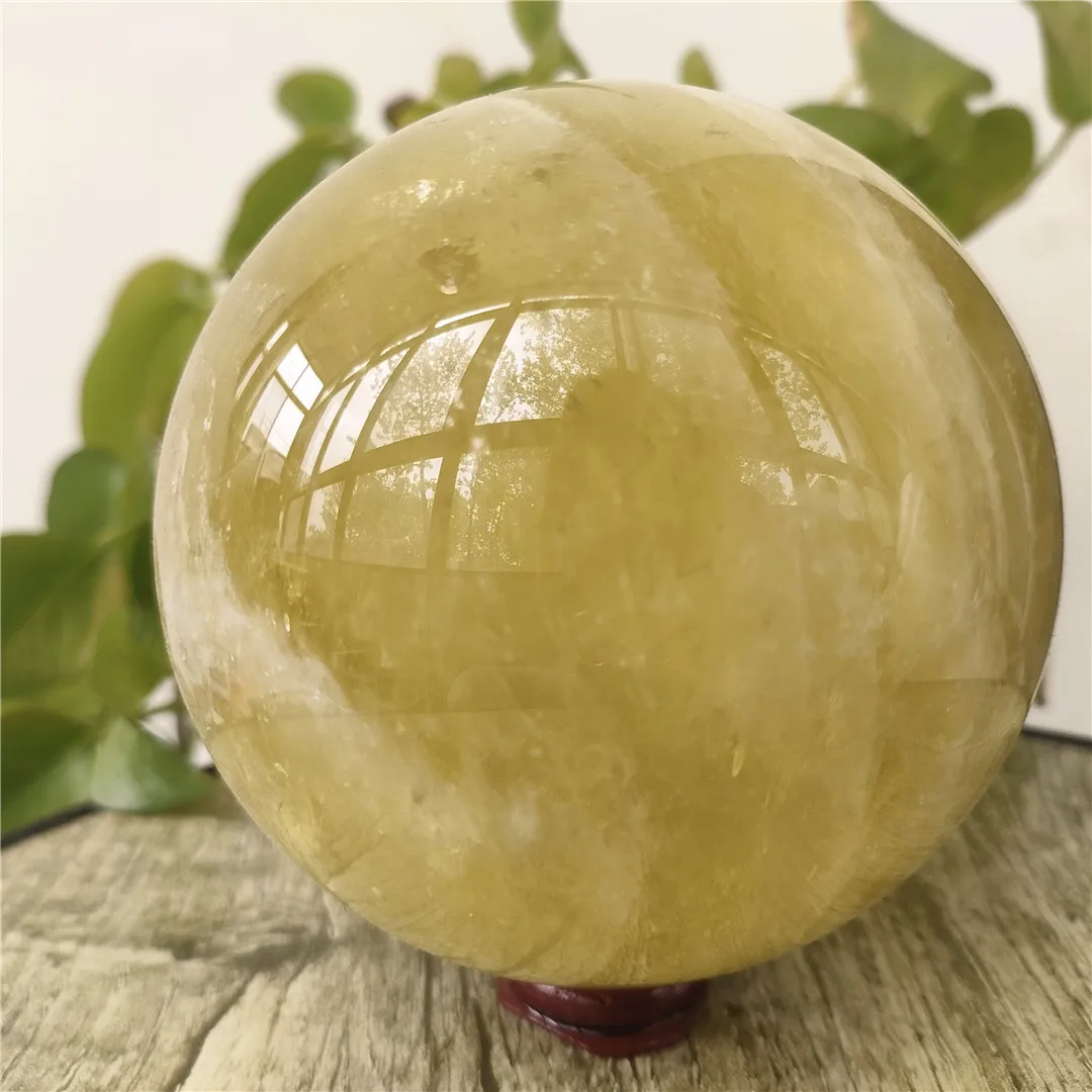 

1pcs 900-1000g Natural citrine Crystals and stones sphere yellow quartz gemstone balls Reiki healing Gifts