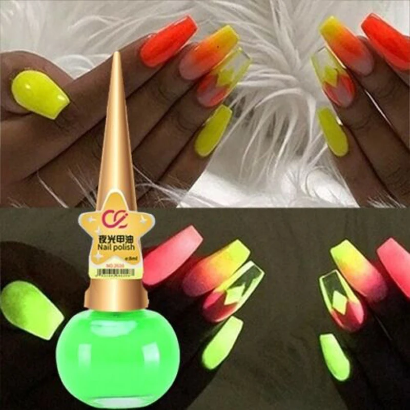 Luminous Luminous LED Gel Nail Polish in 12 Color Luminous Matte Fluorescent Female Nail Polish T0818