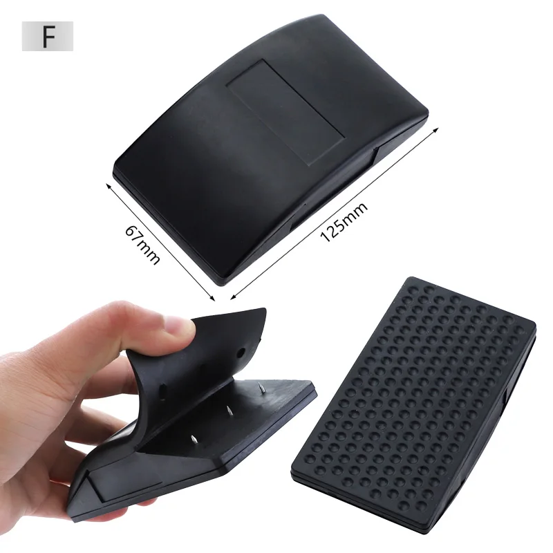 5 Inch Sanding Block Rubber Sanding Disc Hook Loop Grinding Block for Manual Polishing Rust Removal