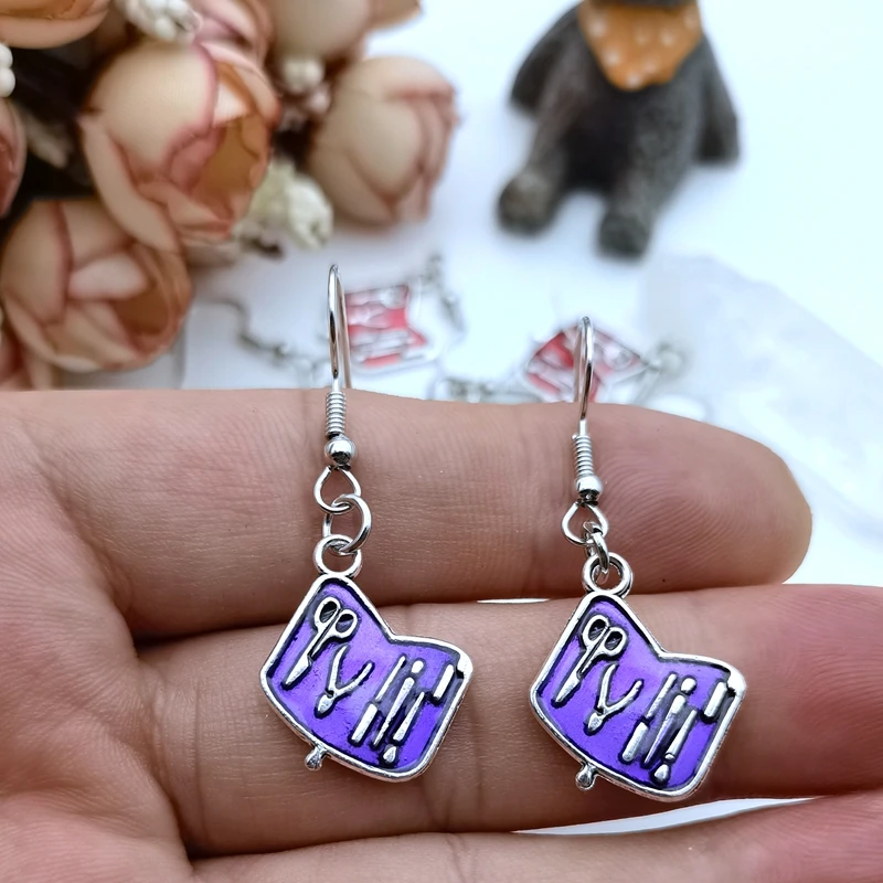 Beauty Manicure Pendant Jewelry Multicolor Manicure Toolbox Fashion Gift Lady Classic Manicurist Earring Graduation Gift