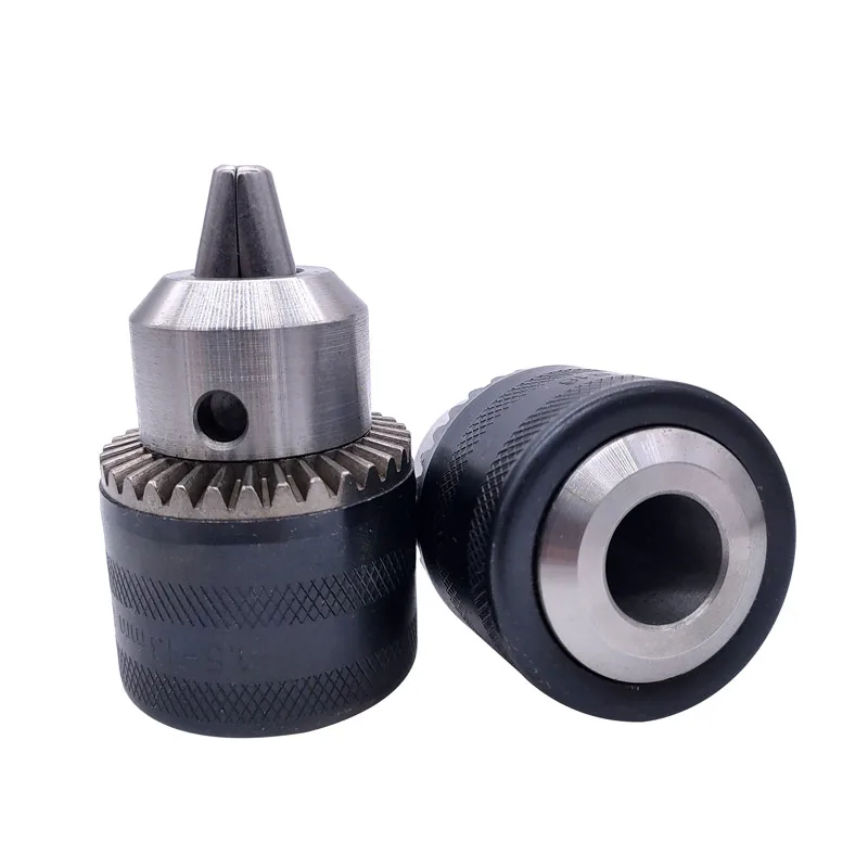 1pcs 1.5-13mm B16 3/8 Thread Drill Chuck Conversion Drill Chuck 1/2 M12x1.25 Wrench Into Electric Drill Keyless 3 Jaw Chuck