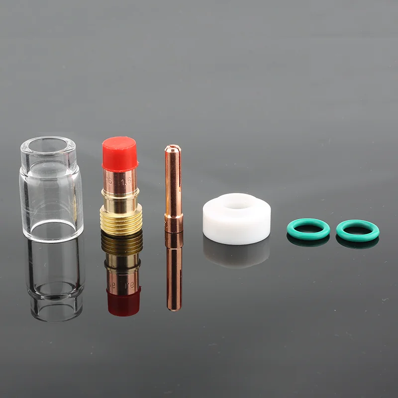 Tig welding kit gas lens Stubby Collets Body Pyrex Glass Cup for tig torch wp17/18 electrode tig wp 26 welding accessories