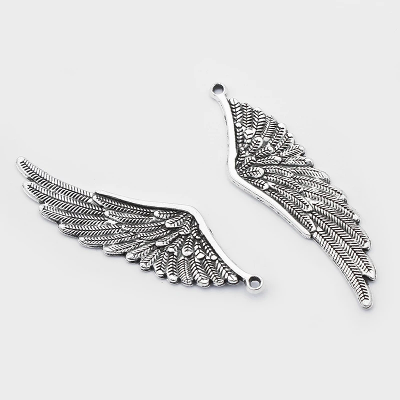 10pcs Angel Eagle Bird Feather Wings Charms Pendant Necklace Jewelry Findings DIY Craft  Accessories