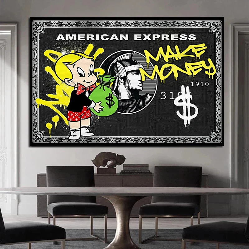 Alec Graffiti Monopol Machen Geld Street Art Leinwand Drucken Malerei Wand Bild Moderne Wohnzimmer Dekoration Poster