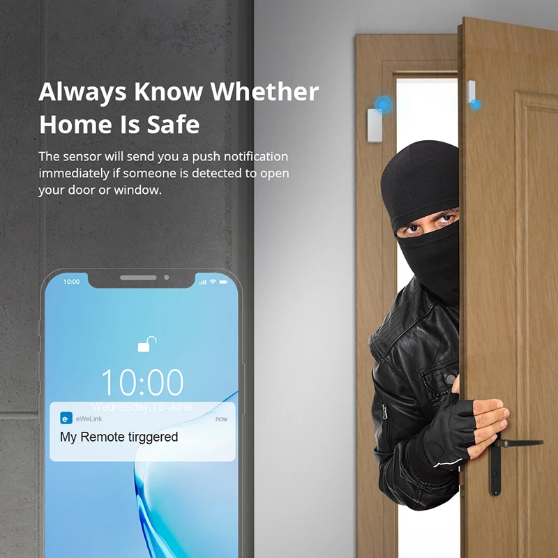 Sonoff-インテリジェントワイヤレスアラーム,DW2-RFまたは433MHz,赤外線センサー,コネクテッドホームアプリケーション,リモート制御,シーンセンサー