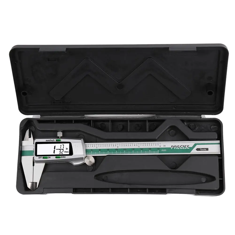 Imagem -02 - Digital Caliper Display Lcd mm Polegada Digital 0300 mm Precisão 0.02 mm Vernier Caliper Calibre Micrômetro Ferramenta de Medição Profissional