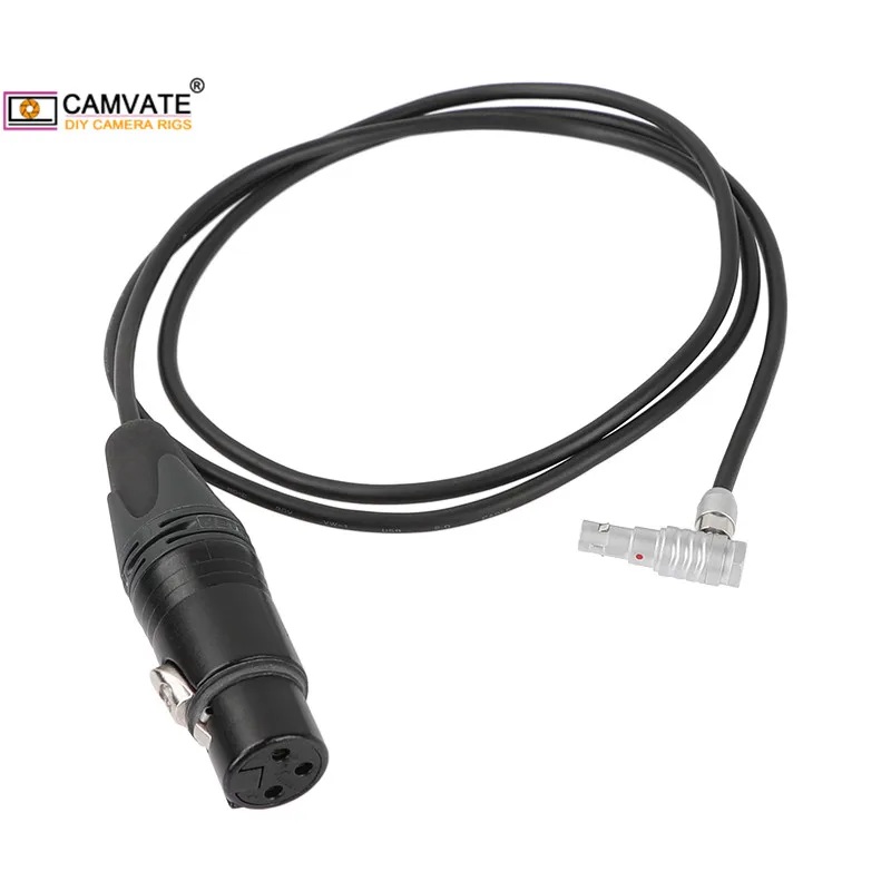 Conector de Cable de entrada de Audio CAMVATE (ángulo recto de 5 pines macho a XLR 3 pines hembra) para ARRI Alexa Mini (conector de 5 pines serie 00)