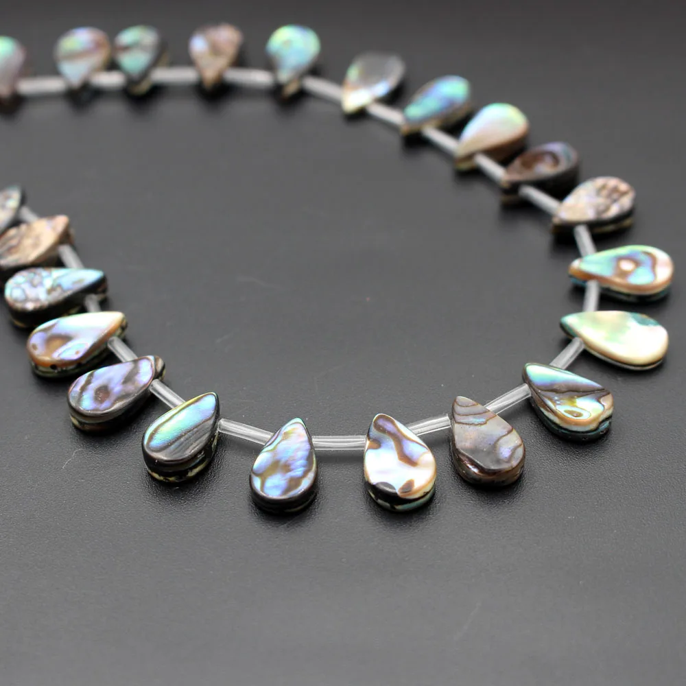 1 Strand 8x12mm Teardrop Drop Natural New Zealand Abalone Shell Loose Beads DIY for Bracelet Necklace Earrings Jewelry Making