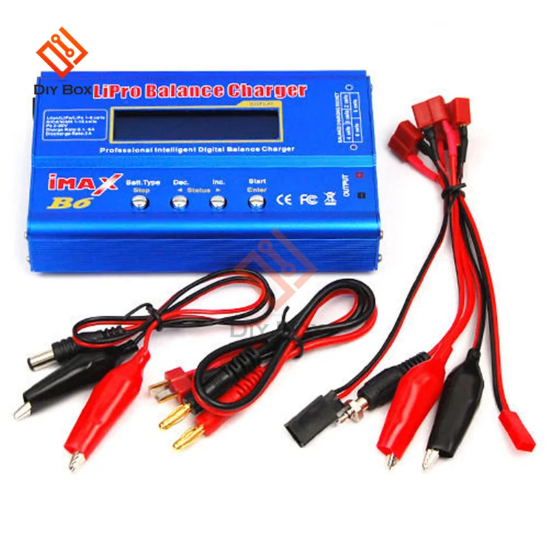 iMAX B6 Battery Charger Lipo NiMh Li-ion Ni-Cd Digital RC Lipo Charger AC110~240V to DC19V 4.7A EU  Plug Adapter