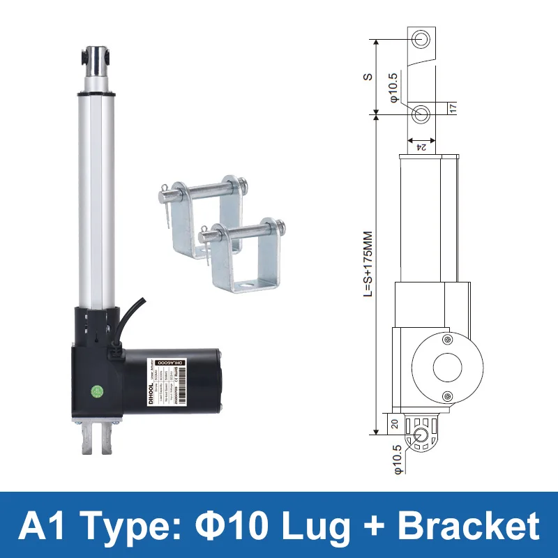 Imagem -02 - Velocidade 500n Carga 50kg Atuador Linear Elétrico 100 mm 600 mm 800 mm Curso Reciprocating Escadas de Elevação Ajustável Mesa Dc12v 40 mm s