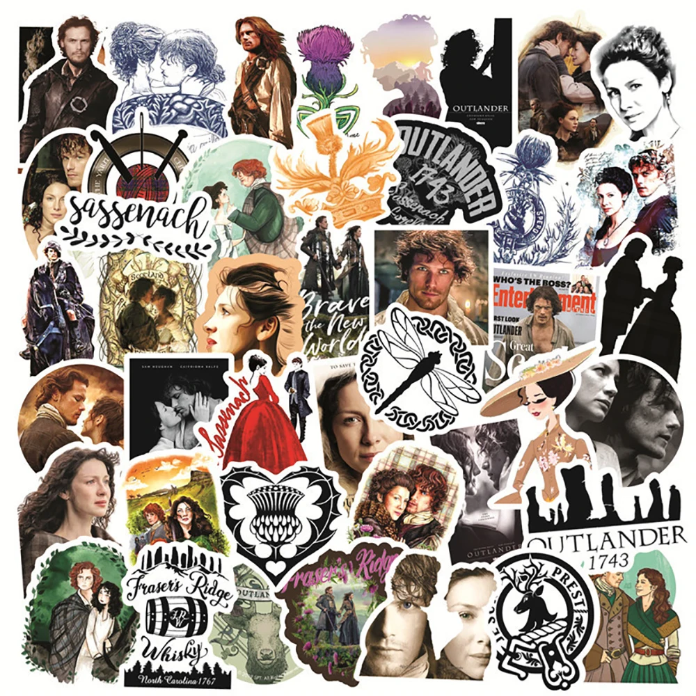 10/30/50PCS Outlander TV Show Stickers Stickers Skateboard Fridge Guitar Laptop DIY Waterproof Classic Sticker for Kid Toy Decal