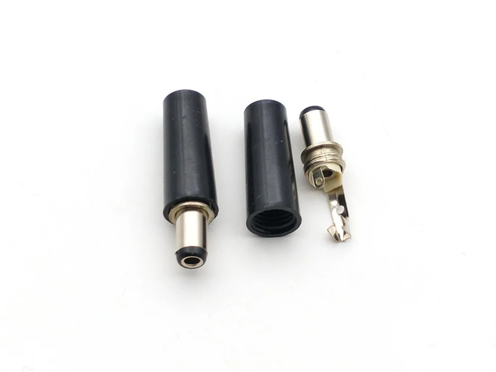 5pcs 5.5mm x 2.1mm/2.5mm DC Male Power Connector for Camera / LED adapter