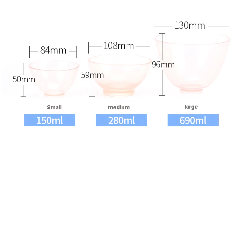 3PCS Dental Stirring Plaster Bowl Mixing Rubber Thicken Bowl On Plaster Model Work Dentist Stone Model Stirring