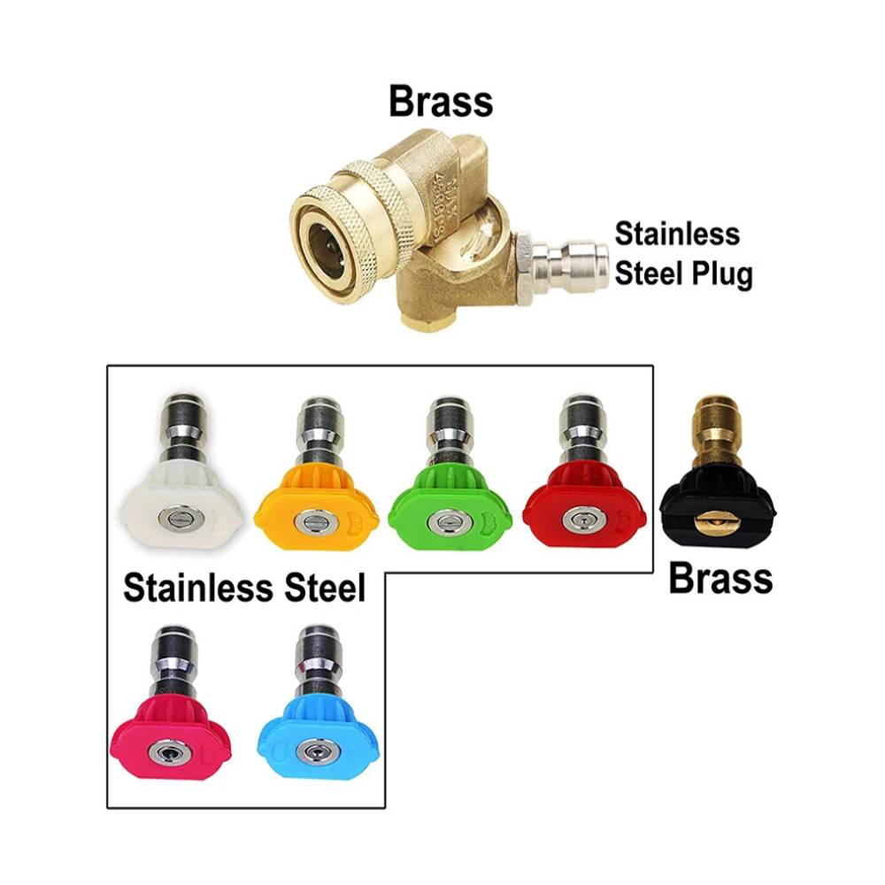 1/4 "accessorio per idropulitrice per auto ugelli Turbo spruzzatore accoppiatore orientabile spruzzatore a getto per connettore rapido