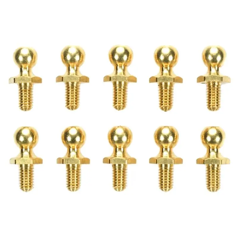 10PCS M3 Thread Round Ball Head Screws H62 Brass Universal Ball Joint Column Connector for RC DIY Model Boat Accessaries