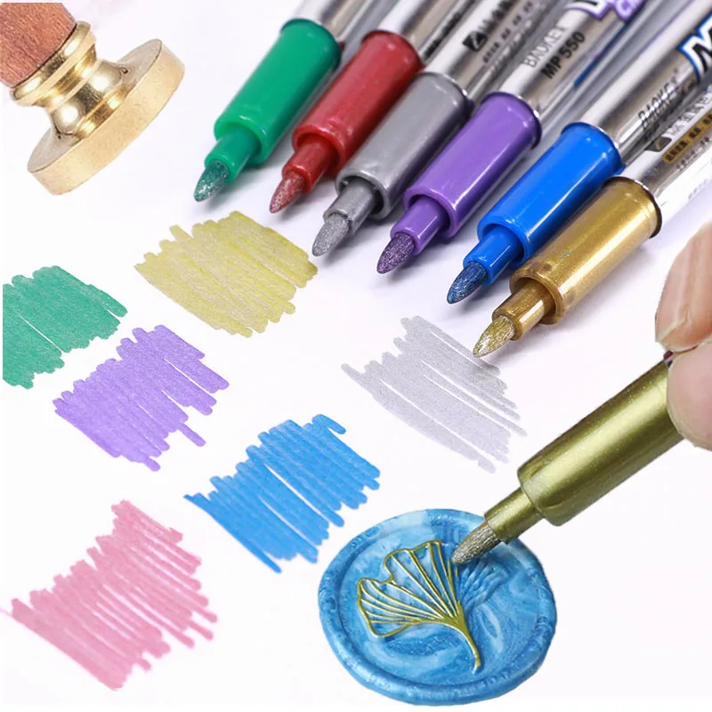 Sealing Wax Seal Marker Pen Graffiti Wax Seal Waxing Coloring Diy Art Decoration Fireproof Paint Seal Special Coloring Pen