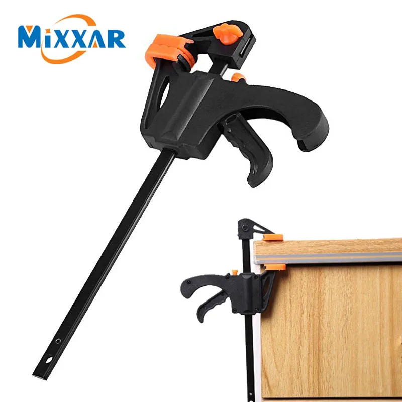 ZK30 Spreader Work Bar Clamp F Clamp Gadget Hand Tool Speed Squeeze Quick Ratchet Release Clip Kit 4/6/8/10 Inch Wood Working