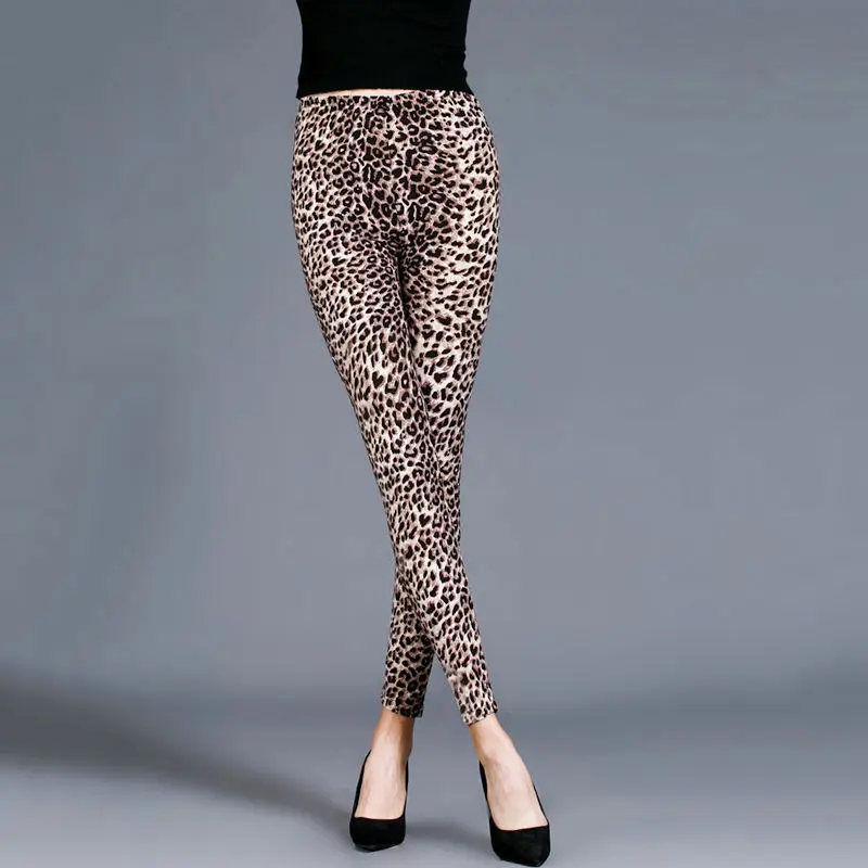 YSDNCHI-mallas deportivas de cintura alta para mujer, Leggings con estampado de leopardo, elásticos, para verano