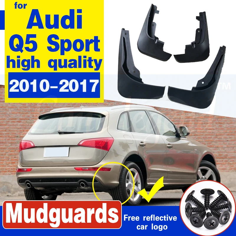 4 PCS Car Mudflaps for Audi Q5 S-Line Sport 2010-2017 Fender Mud Guard Flap Splash Flaps Mudguards Front Rear wheel Accessories