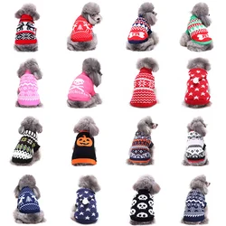 Christmas Dog Clothes For Large Small Dog Sweater Cat Clothing For Pet Dogs Coat Chihuahua Jacket knitted Halloween Cat Sweater