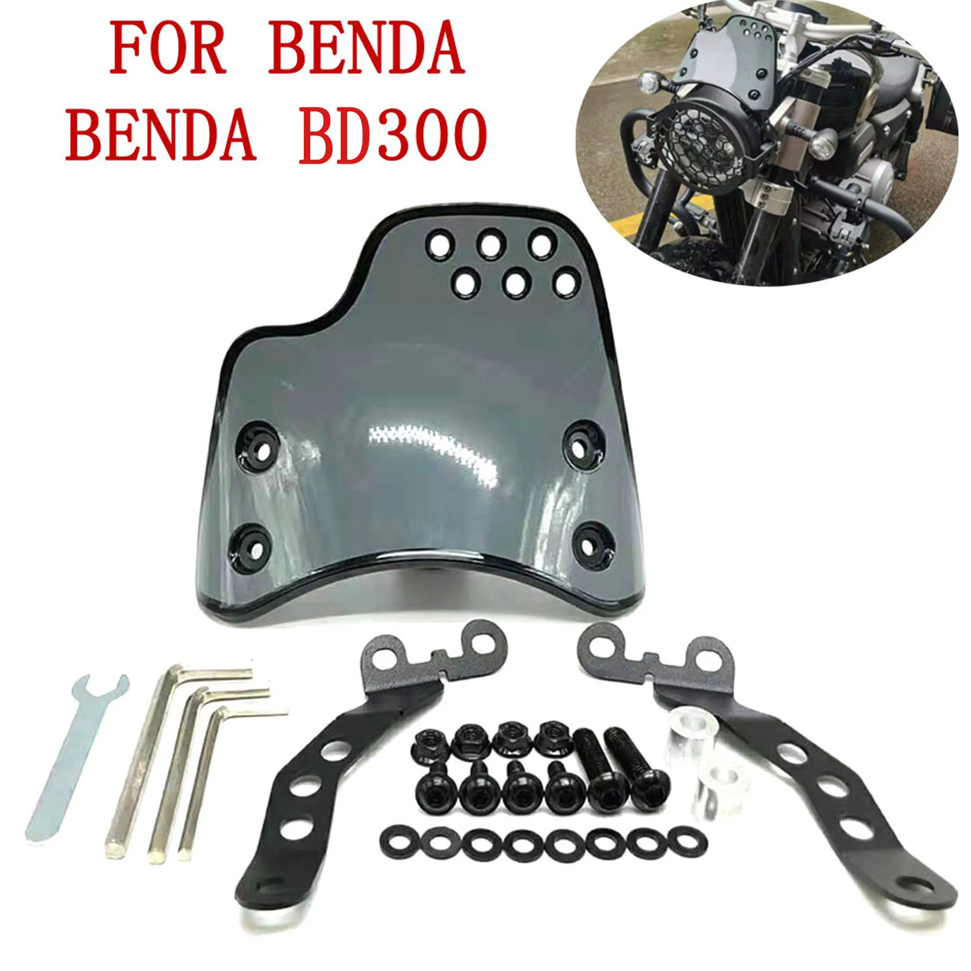 

For BENDA BD300 Dedicated Motorcycle Windshield Wind Shield Protection BENDA BD300 BD 300