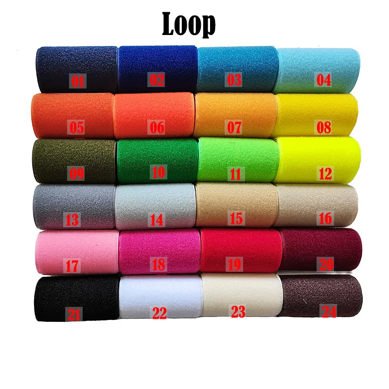 100mm width colorful  fastener tape no self adhesive sewing accessories loop hook sticker strip clothing stick tape multicolour