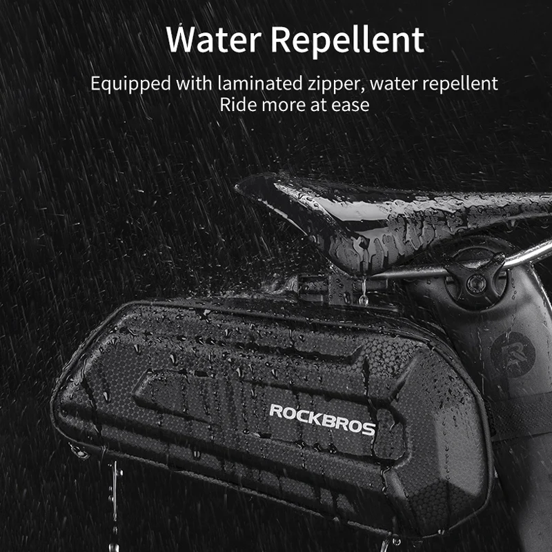 ROCKBROS1.7L Bicycle Bag Waterproof Rear Large Capatity Quick Release Seatpost Shockproof Double Zipper Rear Bag Accessories