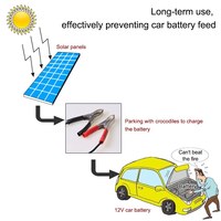 12V 10W 38 X 22 CM PolyCrystalline Transparent Epoxy Resin Solar Panel With Alligator Clip Wire Drop shipping