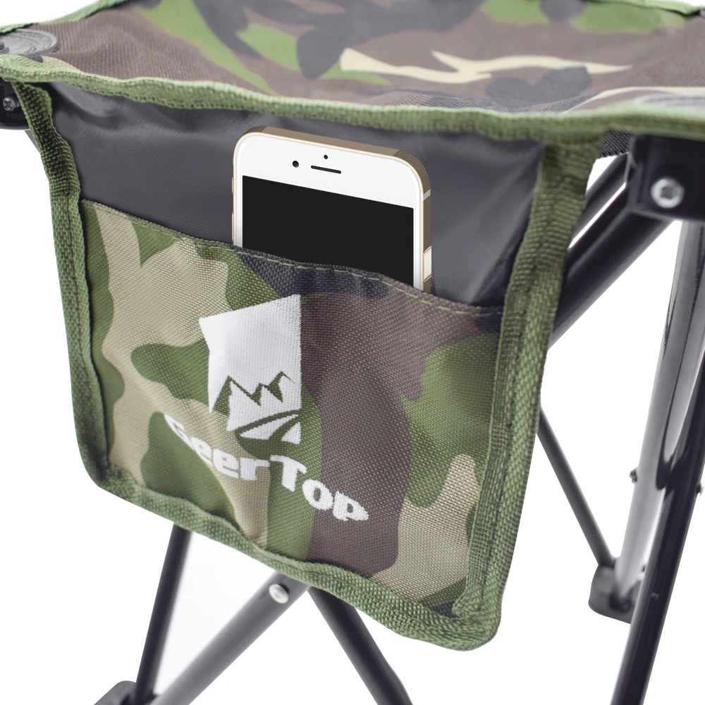 GEERTOP Portable Small Folding Camp Stool Foldable Camping Foot Rest Lightweight Mini Fold Up Chair for Outdoor Hunting Hiking