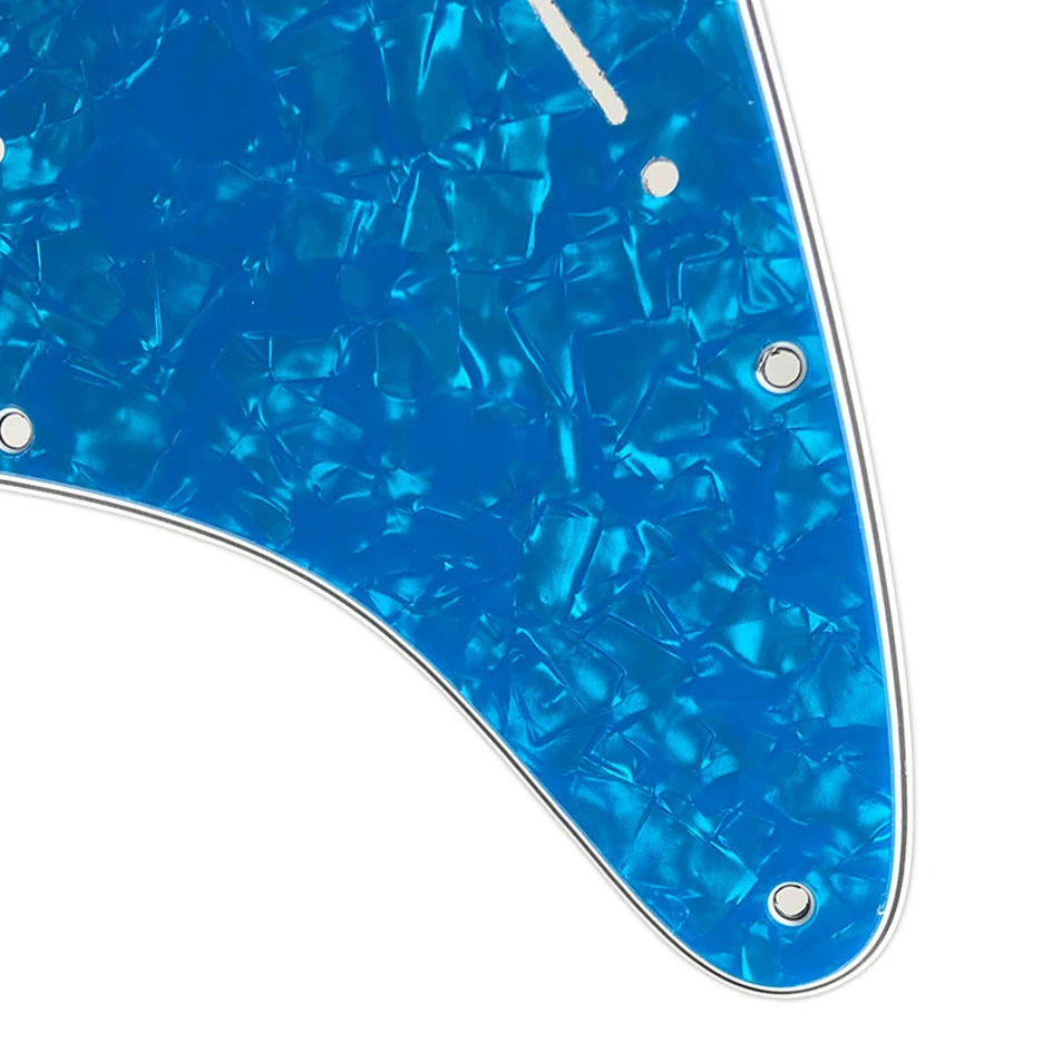 11 Screw Hole Guitar Pickguard for USA/Mexico Fender Strat Standard SSS St Scratch Plate NO Control Punch Holes Multi Colour