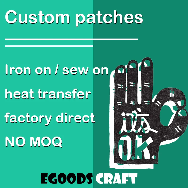 Durable Sew-On Applique Embroidery Patches Custom Logo Iron-on Embroidered Badges for Garments Clothing Accessories