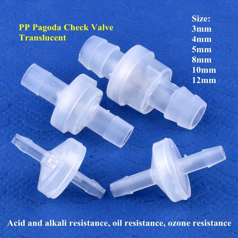 5~200pcs 3~12mm PP Check Valve Watering Irrigation Hose Pagoda Joint Non-Return Valve Aquarium Tank Air Pump Pipe One-way Valve