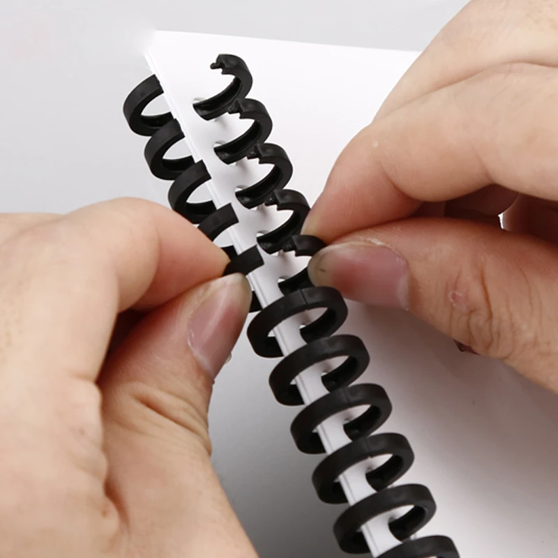 16PCS/PACK Binding clip binding strip multi hole punch document plastic loose leaf chain