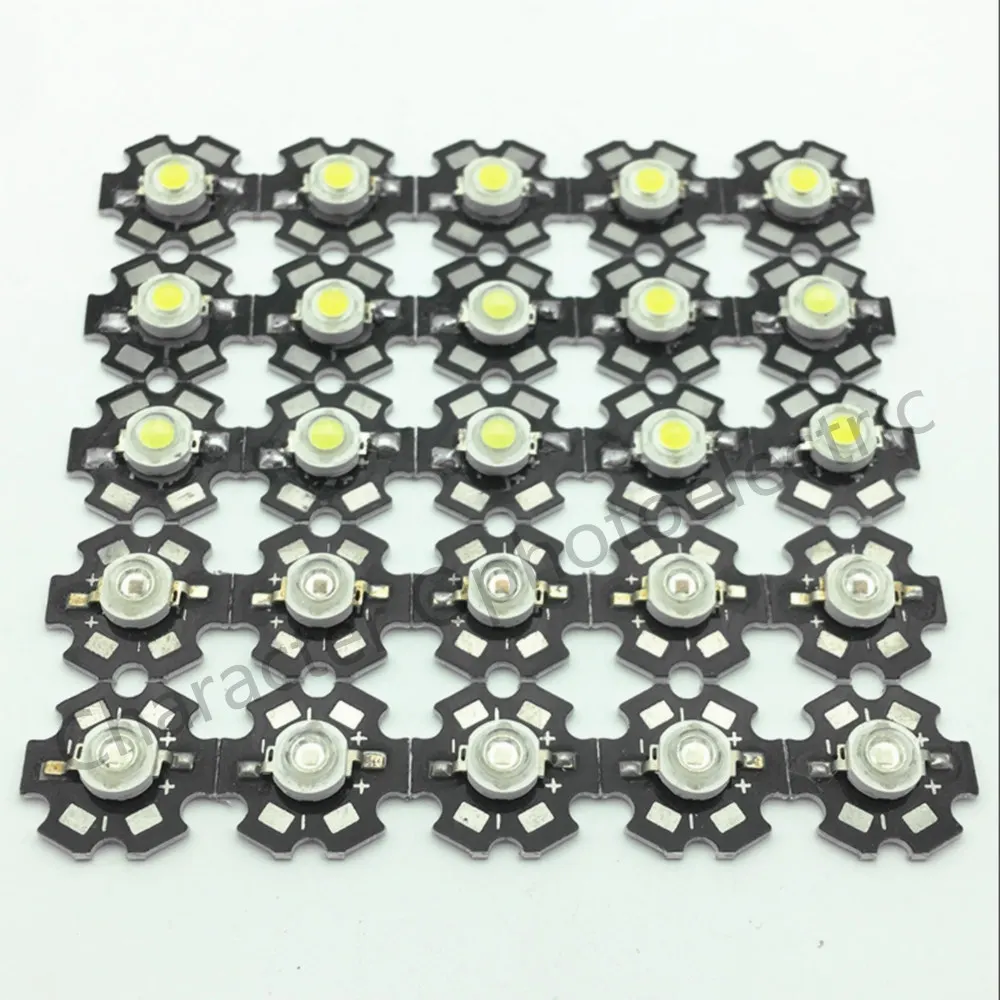 

Hot 10pcs 1W 3W High Power warm white/cool white /natural white/red/green/Blue/Royal blue LED with 20mm star pcb