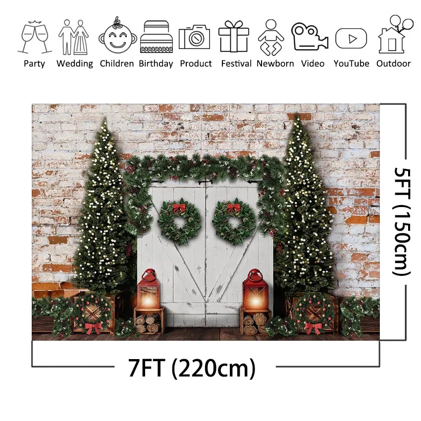 Mocsicka-خلفية عيد الميلاد ، خلفية جدارية عتيقة من الطوب ، للتصوير الفوتوغرافي لأطفال حديثي الولادة ، لالتقاط الصور