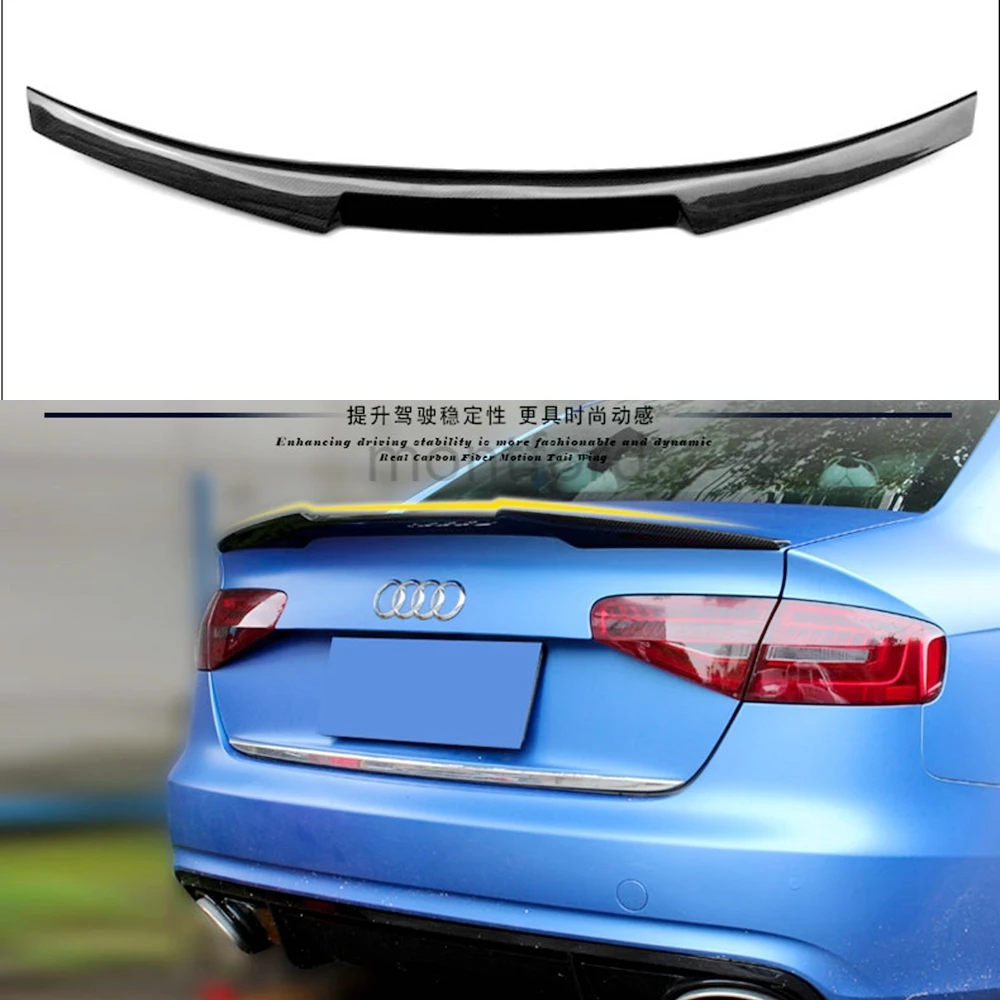 

M4 Style For Audi A4 B8.5 4Doors 2013 2014 2015 High Quality Carbon Fiber Material Rear Spoiler Tail Trunk Wing Boot Lip