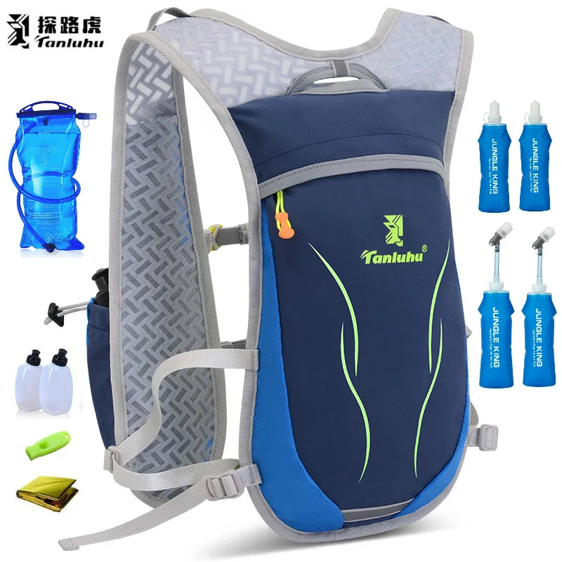 TANLUHU 693 5.5L Hydrating Running Backpack Vest for Men And Women Outdoor Marathon Hiking Riding Nylon Water Bladder Trail Runn