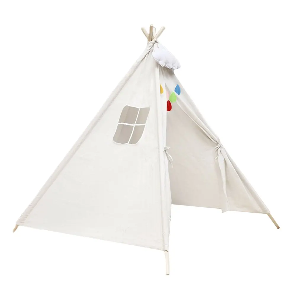 Teepee Tent for Kids Foldable Children\'s Play House Indian Tents for Girl Boy Indoor Outdoor Wigwam Play House Toys